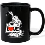 Spreadshirt Astérix & Obélix d'Idéfix Amour Cadeau Saint-Valentin Tasse Mug, taille unique, noir