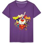 T-shirts à manches courtes Spreadshirt violets enfant DC Super Hero Girls look fashion 