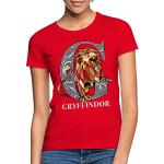 T-shirts Spreadshirt rouges à manches courtes Harry Potter Gryffondor à manches courtes Taille M classiques pour femme 
