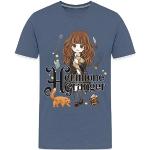 T-shirts à manches courtes Spreadshirt bleus enfant Harry Potter Hermione Granger look fashion 