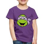T-shirts à manches courtes Spreadshirt violets à motif tortues enfant Les Tortues ninja Donatello look fashion 