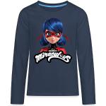 T-shirts unis Spreadshirt bleu marine à logo enfant Miraculous look fashion 