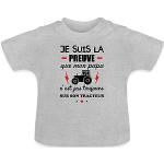 T-shirts Spreadshirt gris à motif tracteurs bio Taille naissance look fashion pour bébé de la boutique en ligne Amazon.fr 