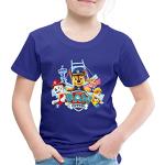 T-shirts à manches courtes Spreadshirt bleu roi à motif chiens enfant Pat Patrouille look fashion 