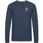 Spreadshirt Star Trek Discovery Emblème Starfleet Poitrine T-Shirt Manches Longues Premium Homme, L, Bleu Marine