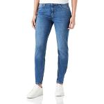 Springfield Jeans Slim Cropped Lavage Durable, Bleu Moyen, 36 Femme