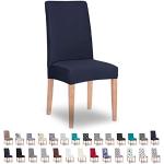 Housses de chaise bleu marine en polyester extensibles 