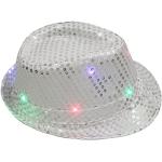 Spritumn-Home Béret Rouge Parachutiste LED Sequin Glow Jazz Hat Performance Props Flash Cowboy Hat Compatible with Moto Lot