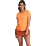 T-shirts de sport Spyder orange en polyester à manches courtes Taille XS classiques pour femme 