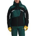 Vestes de ski Spyder vertes éco-responsable avec jupe pare-neige Taille M look fashion pour homme 