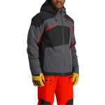 Vestes de ski Spyder grises éco-responsable avec jupe pare-neige Taille XL look fashion pour homme 