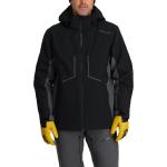 Vestes de ski Spyder noires éco-responsable avec jupe pare-neige Taille M look fashion pour homme 