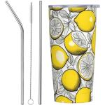 Tasses design en acier à motif citron inoxydables 
