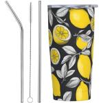 Tasses design en acier à motif citron inoxydables 