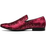 Chaussures casual Stacy Adams rouge bordeaux en velours à paillettes Pointure 39,5 look casual pour homme 