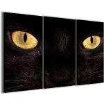 Posters noirs à motif chats modernes 