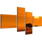 Tableaux sur toile à motif éléphants modernes 