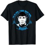 T-shirts noirs Star Trek Spock Taille S classiques pour homme 