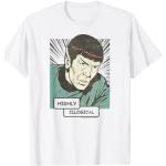 T-shirts blancs Star Trek Spock Taille S classiques pour homme 
