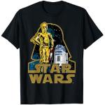 Star Wars C-3PO R2-D2 Droids Of Vader's Shadow Badge T-Shirt