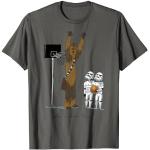 T-shirts gris Star Wars Chewbacca Taille S classiques pour homme 
