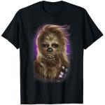 T-shirts noirs Star Wars Chewbacca Taille S classiques pour homme 