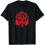 Star Wars Darth Maul Dark Side Villains Head Gothic Flames T-Shirt