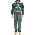 Pyjamas combinaisons verts en flanelle Star Wars Boba Fett Taille XXL look fashion pour homme 