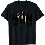 T-shirts noirs Star Wars Han Solo Taille S classiques pour homme 