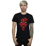 Star Wars Homme Darth Maul Face T-Shirt Noir Large