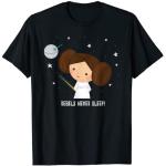 T-shirts noirs Star Wars Princesse Leia Taille S look Kawaii pour homme 