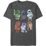 Star Wars T-Shirt Graphique Doodles o De Rabisco. sdoodles Graphic T-Shirt pour Homme, Gris foncé, L