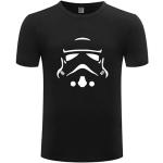 T-shirts unis gris foncé en coton Star Wars Stormtrooper respirants à manches courtes à col rond Taille L look fashion pour homme en promo 