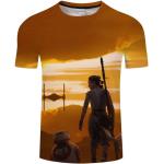 T-shirts à imprimés Star Wars à manches courtes à col rond look casual pour homme en promo 