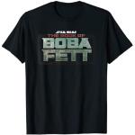 T-shirts noirs Star Wars Boba Fett Taille S classiques pour homme 