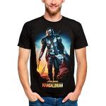 Star Wars The Mandalorian - Through The Galaxy Homme T-Shirt Manches Courtes Noir XXL