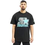STARTER BLACK LABEL Starter Multicolored Logo Tee T-Shirt, Noir (Black/Turquoise), S Homme