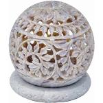 StarZebra Hand Carved Tealight Holder Sphere Shaped Made from Soapstone with Intricate Tendril Openwork Floral Decorative Lantern Decorate Your Home with This Amazing Tea Light Holder by