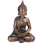 Statuettes marron en résine à motif Bouddha 