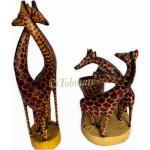 Statuettes en bois marron en bois à motif Afrique de 12 cm style ethnique 