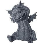 Figurines en résine à motif Bouddha de 24 cm de dragons 