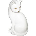 Statuettes en bois Atmosphera blanches en céramique à motif chats de 26 cm 