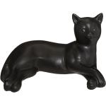 Statuette Chat , céramique, noir, H11,5 cm