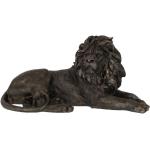 Statuettes en bronze Paris Prix marron en résine à motif lions de 80 cm en promo 