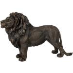 Statuettes en bronze Paris Prix marron en résine à motif lions de 52 cm en promo 