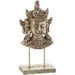 Statuettes Paris Prix argentées en résine à motif Bouddha de 33 cm en promo 