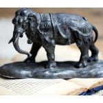 Statuettes Ganesh en étain à motif éléphants 