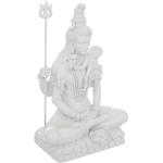 Statuettes Shiva blanches en résine de 14 cm 
