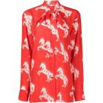 Blouses de créateur Stella McCartney rouges à motif animaux à manches longues à manches longues Taille XS pour femme en promo 