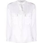 Chemises de créateur Stella McCartney blanches en soie éco-responsable à manches longues Taille XS look fashion pour femme 